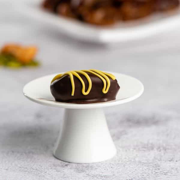 Camel Milk and Saffron Chocolate Dipped Kholas Dates
