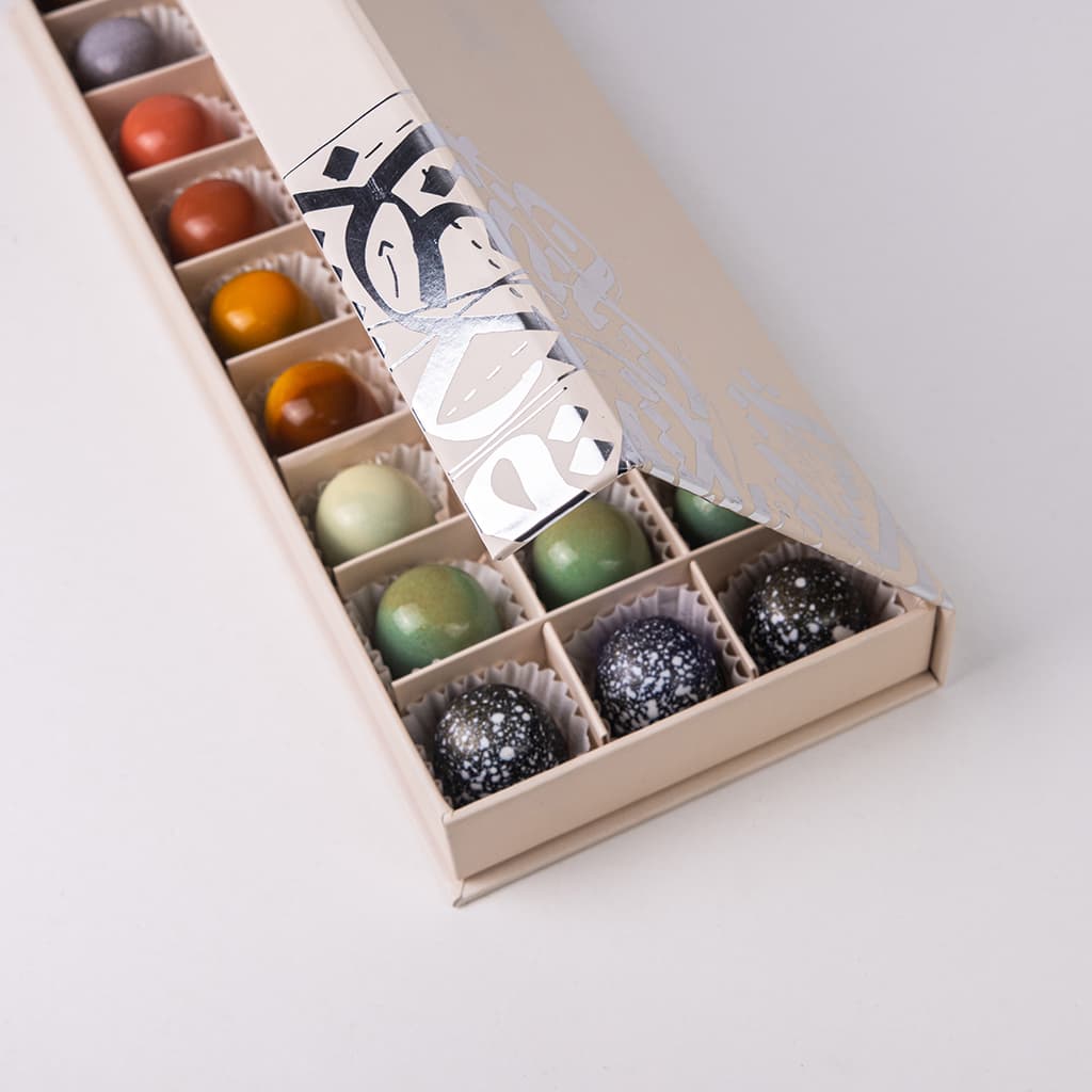 Premium corporate gift box with Emirati Khalas dates and chocolate-dipped dates from The Date Room, Dubai