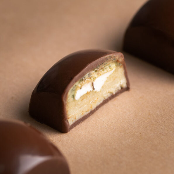 The Date Room Signature Swiss Chocolate Blend with Rosemary Mint Filling