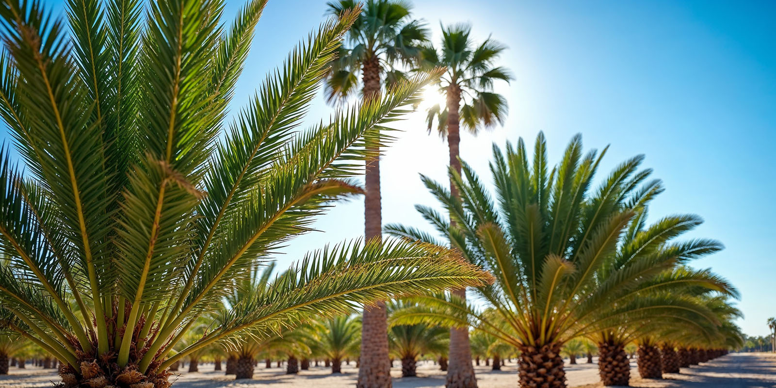 Palm trees in Al Ain symbolizing the rich agricultural heritage of the UAE.