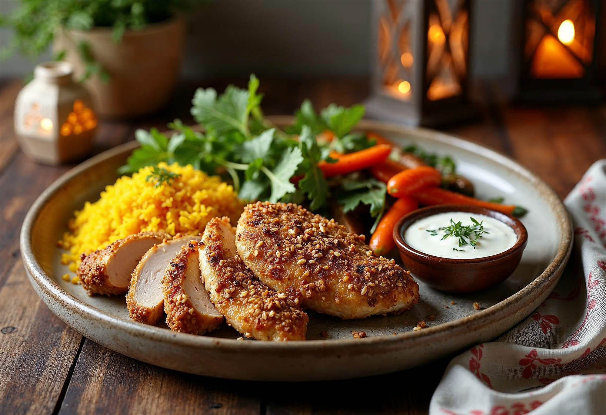 Date & Oat Crusted Chicken: A Healthy Ramadan Main Course