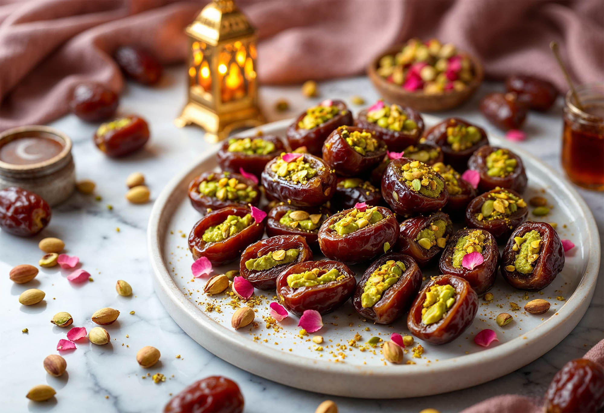 Dubai's Viral Chocolate Bar Healthy Alternative: Luxury Pistachio-Stuffed Dates