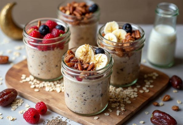 Overnight Date & Oat Energy Cups: The Perfect Suhoor Prep