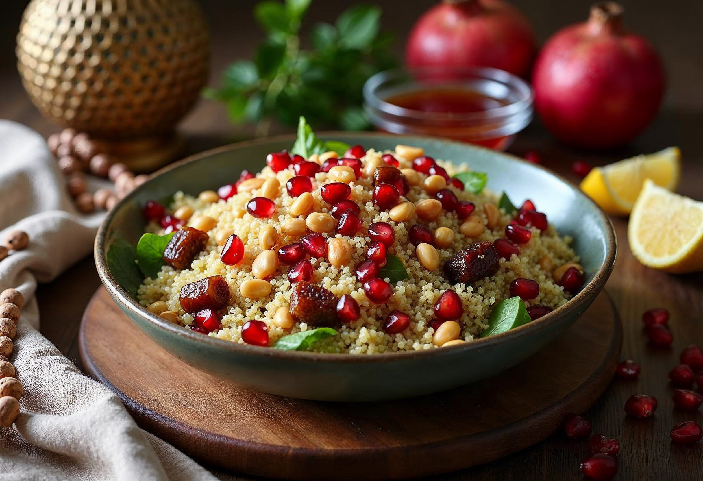 Refreshing Date & Pomegranate Quinoa Salad The Date Room